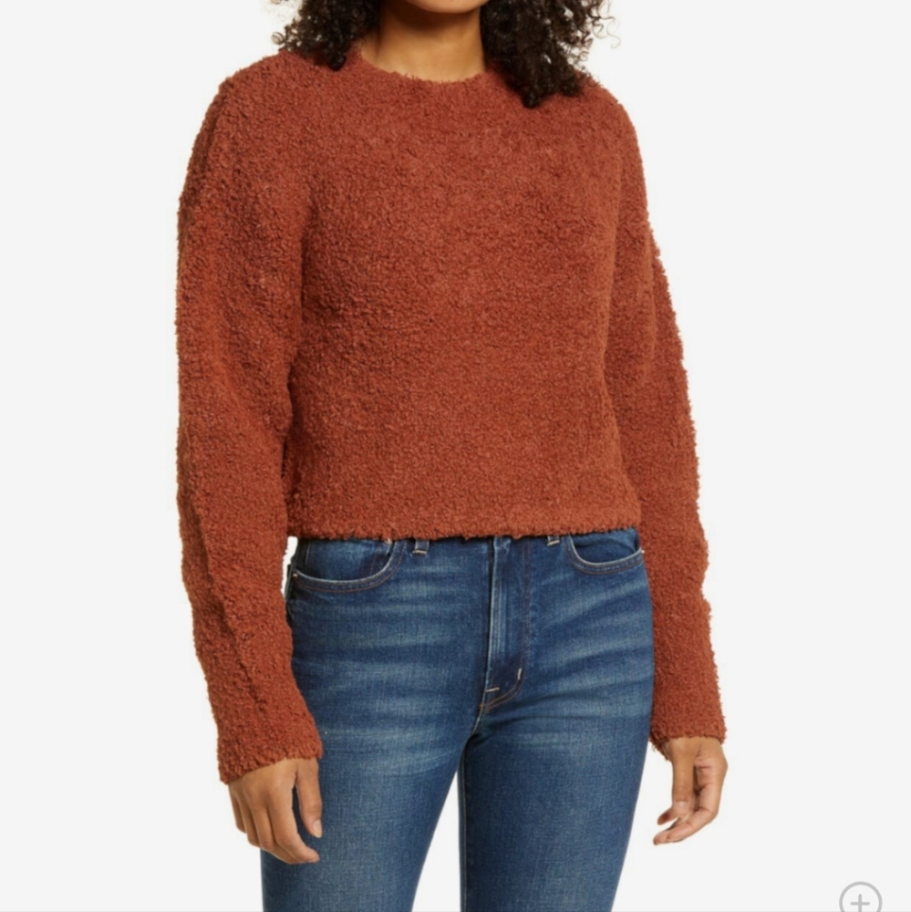 Halogen/Crop Bouclé Sweater/ size: S / NWOT